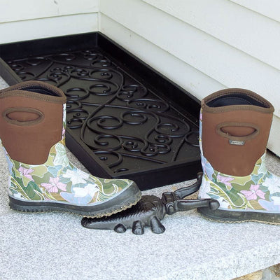 Minuteman International Entryway Patio Iron Hands Free Cricket Boot Jack, Black