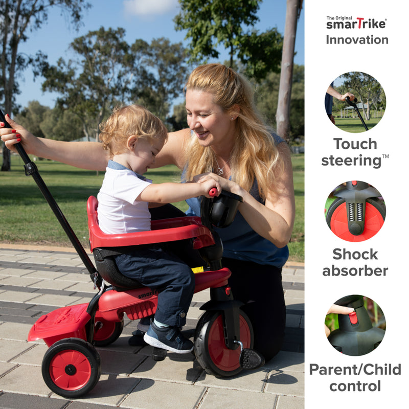 smarTrike Breeze S Multi Stage Toddler Tricycle for Ages 15 to 36 Months, Red