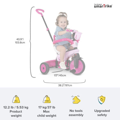 smarTrike Multi Stage Breeze Plus Toddler Tricycle for 15-36 Months (Open Box)