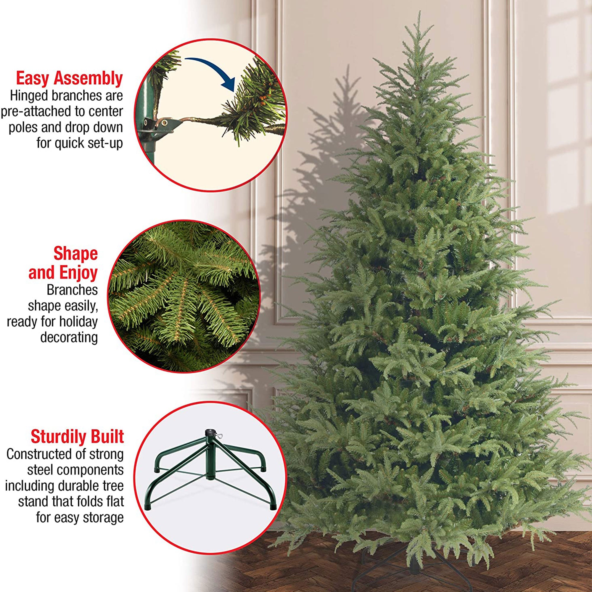 National Tree Company Frasier Grande Fir 7 Foot Unlit Artificial Christmas Tree