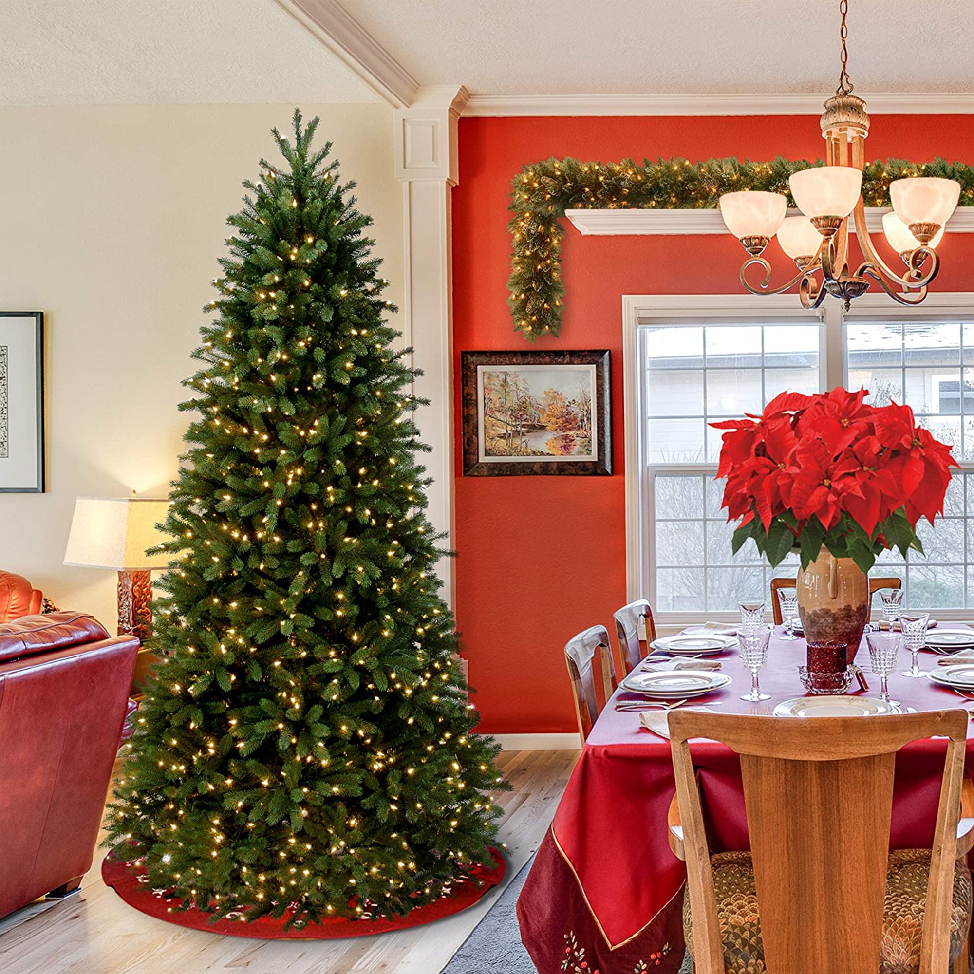 National Tree Company Jersey Frasier Fir 7.5' Clear White Prelit Christmas Tree