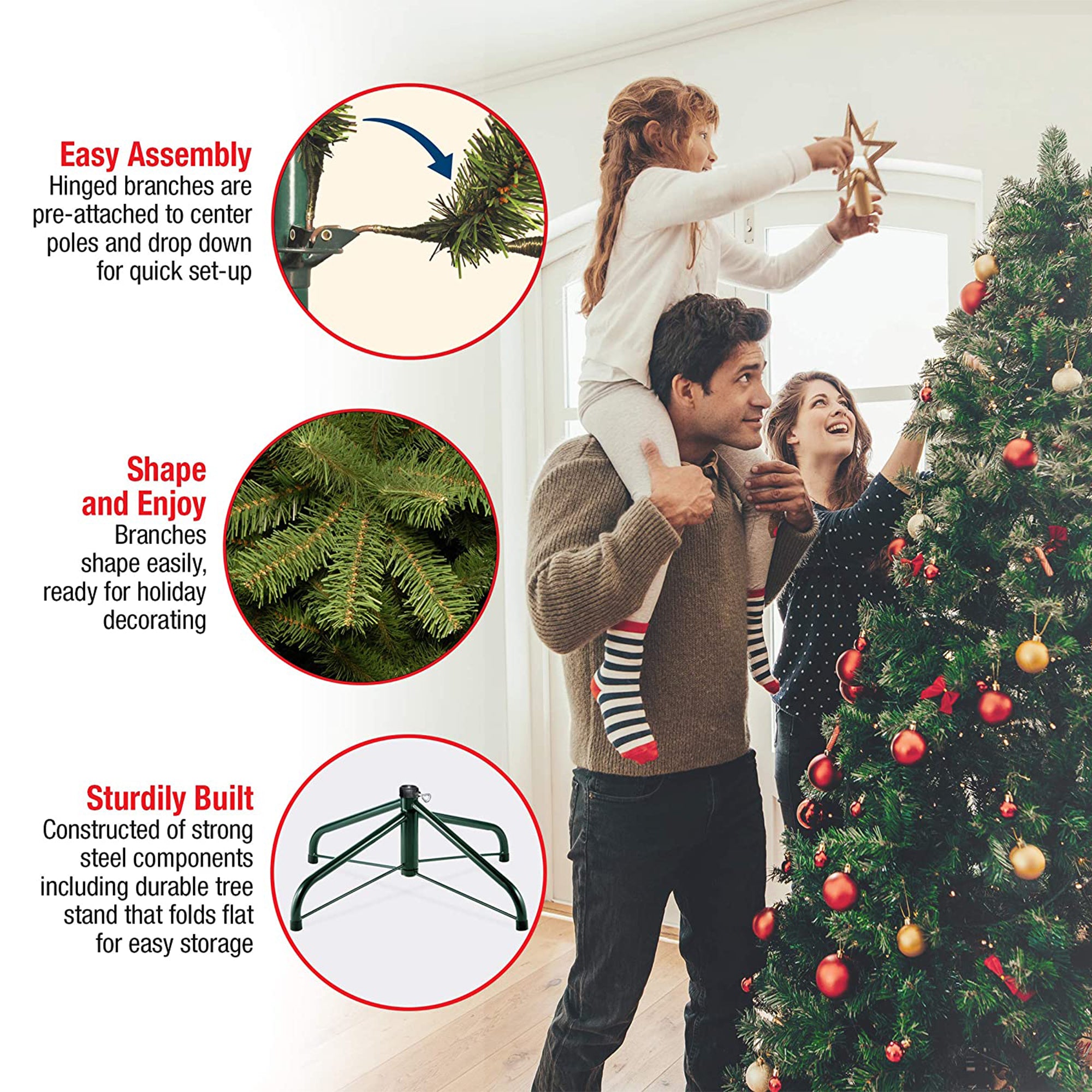 National Tree Company Jersey Frasier Fir 7.5' Clear White Prelit Christmas Tree