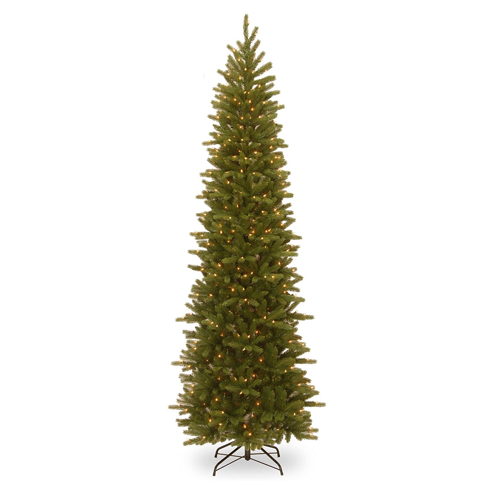 National Tree Company 9 Foot Fir Slim Christmas Tree w/ Stand and Lights (Used) - VMInnovations