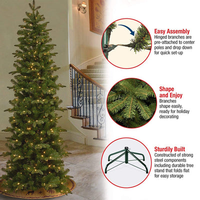 National Tree Company 6.5 Ft Slim Pre Lit Artificial Christmas Tree (Open Box) - VMInnovations