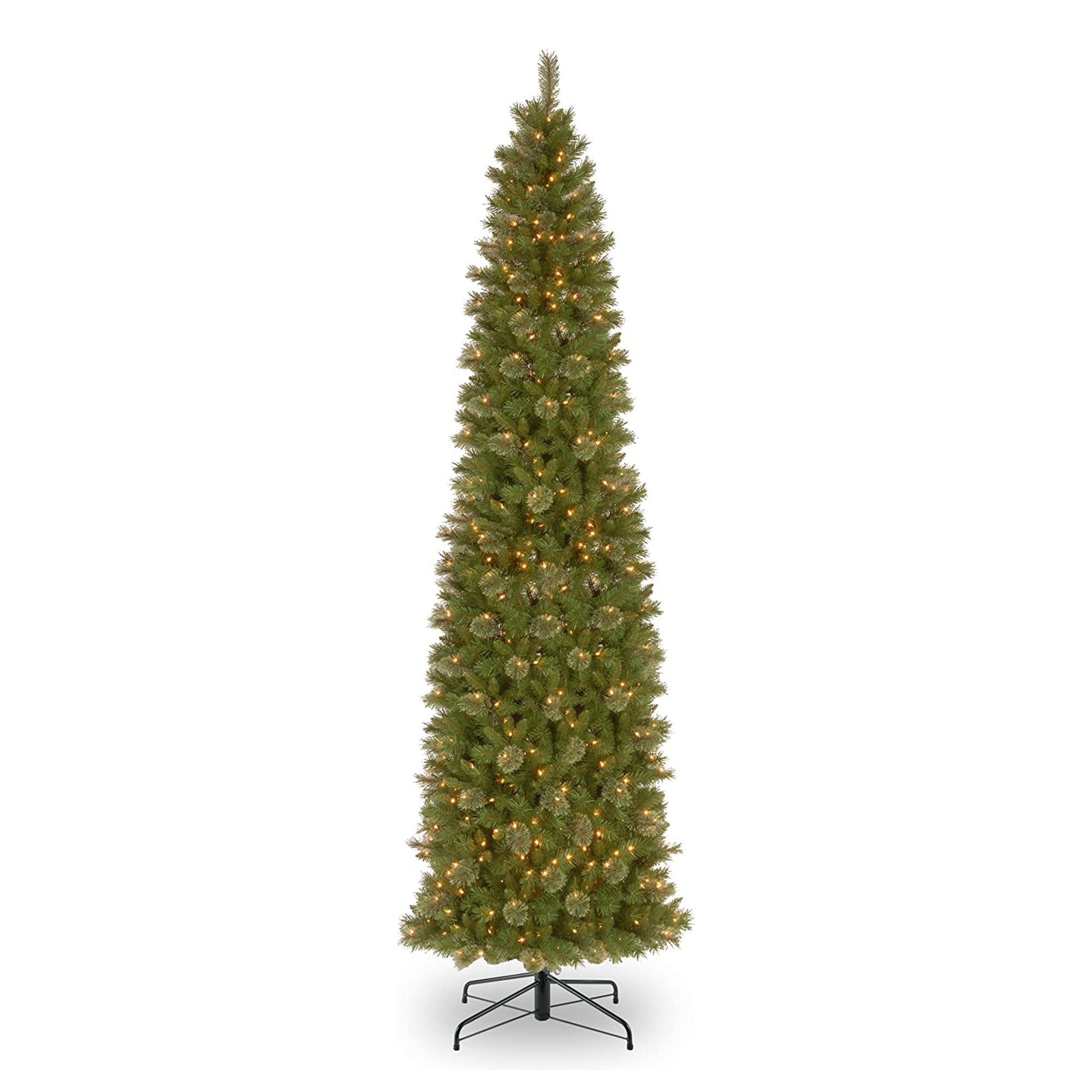 National Tree Company Tacoma Pine 12 Foot Prelit Slim Artificial Christmas Tree