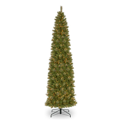 National Tree Company Tacoma Pine 12 Foot Prelit Slim Artificial Christmas Tree