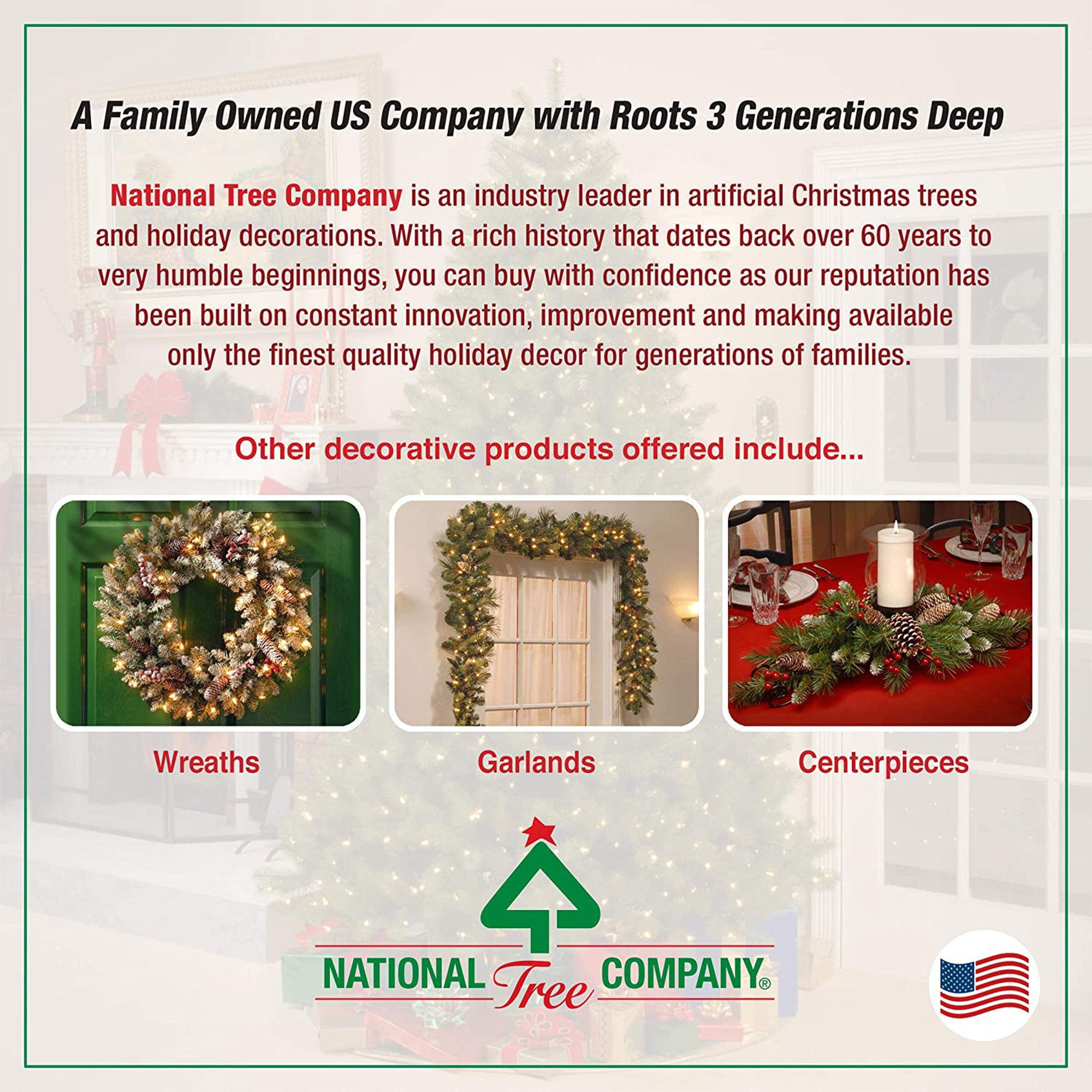 National Tree Company Tacoma Pine 12 Foot Prelit Slim Artificial Christmas Tree