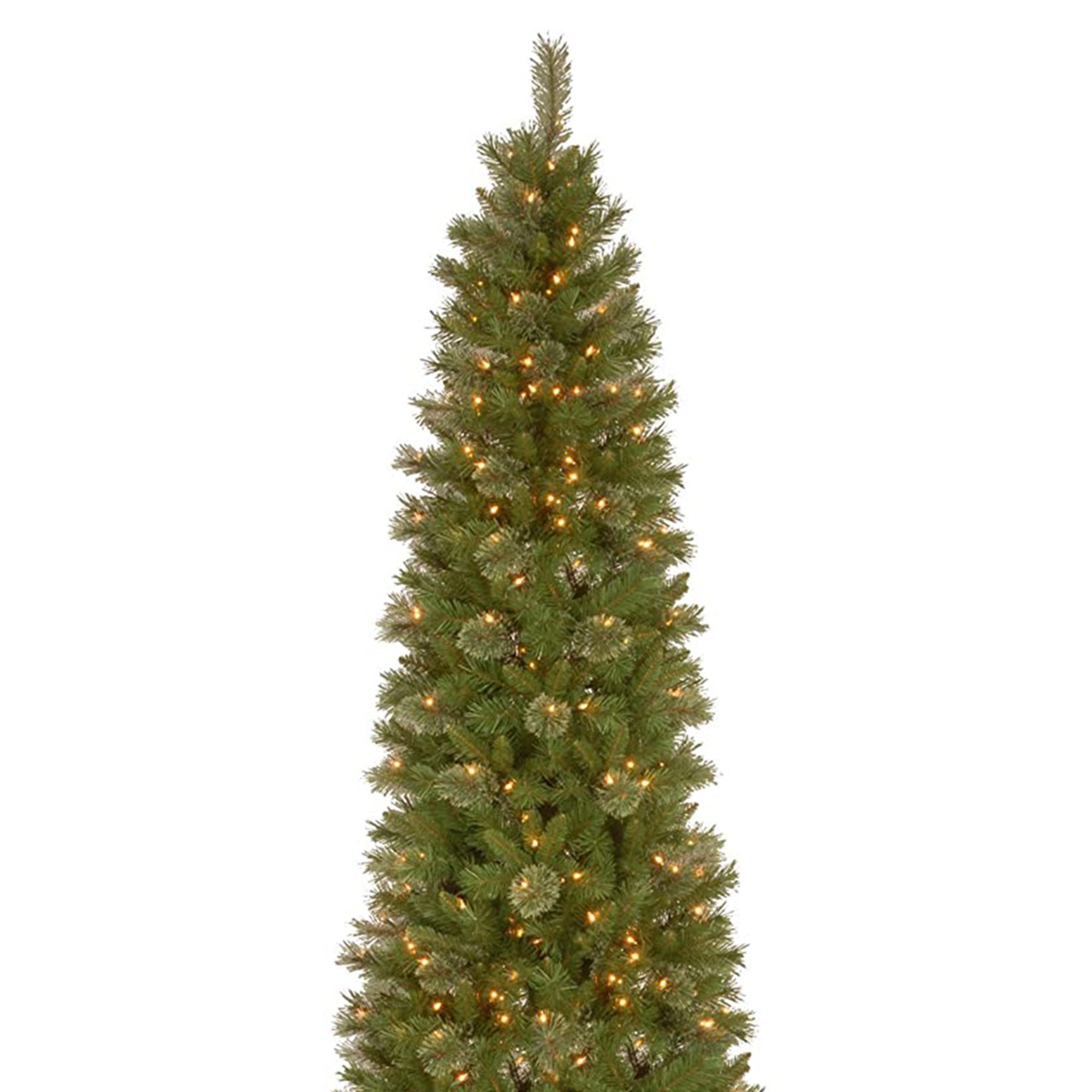 National Tree Company Tacoma Pine 12 Foot Prelit Slim Artificial Christmas Tree
