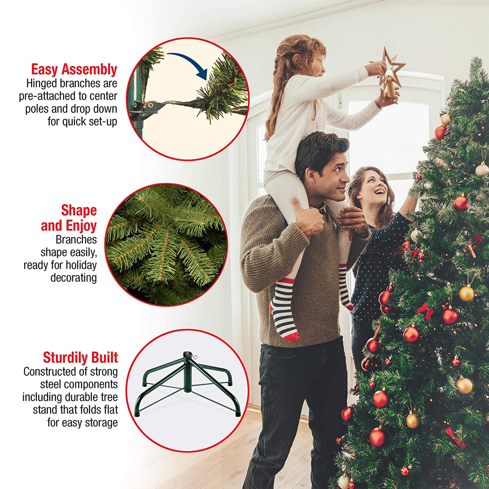 National Tree Company Slim Northern Frasier Fir 7' Unlit Fake Christmas Tree