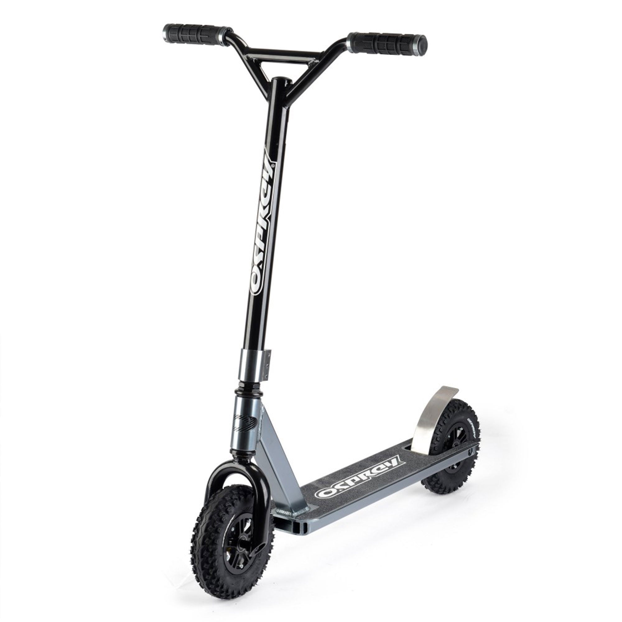 Osprey All Terrain Adult Dirt Trail Scooter with Chunky Off Road Tires, Gray