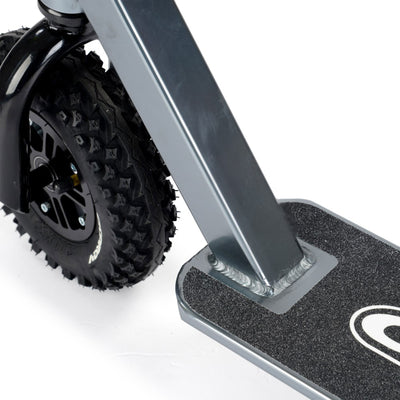 Osprey All Terrain Adult Dirt Trail Scooter with Chunky Off Road Tires, Gray