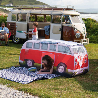 VW Licensed Range Kids Pop Up Camper Van Play Tent with Carry Bag (Used)