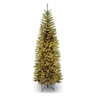 Kingswood Fir 6' Prelit Pencil Artificial Christmas Tree (Open Box)
