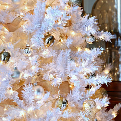Treetopia Moonlight White 6 Foot Artificial Unlit Slim Christmas Tree w/ Stand - VMInnovations