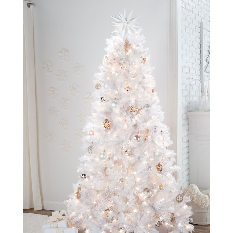 Treetopia Moonlight White 6 Foot Artificial Unlit Slim Christmas Tree w/ Stand