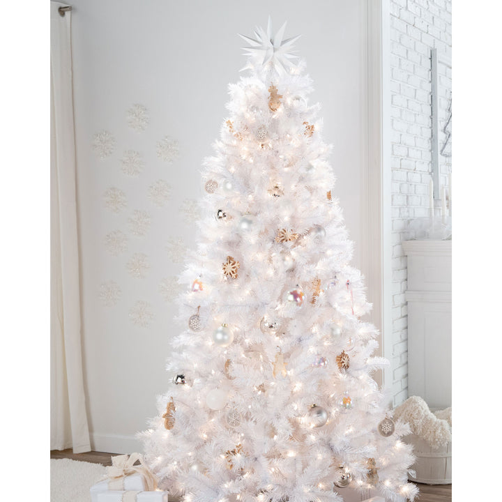 Treetopia Moonlight White 7 Foot Artificial Unlit Christmas Holiday Tree w/Stand - VMInnovations