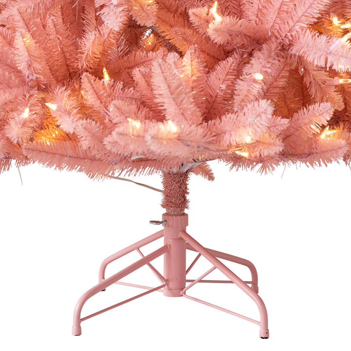 Luxe La Vie En Rose 6 Foot Artificial Prelit Christmas Tree w/ Stand (Open Box) - VMInnovations