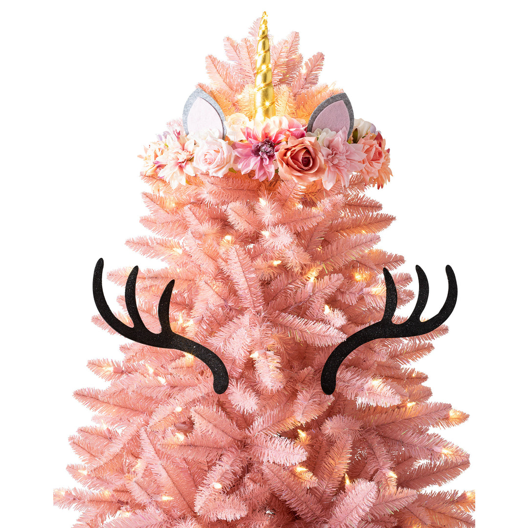 Luxe La Vie En Rose 6 Foot Artificial Prelit Christmas Tree w/ Stand (Open Box) - VMInnovations