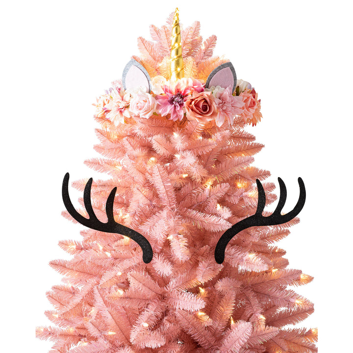 Luxe La Vie En Rose 6 Foot Artificial Prelit Christmas Tree w/ Stand (Open Box) - VMInnovations