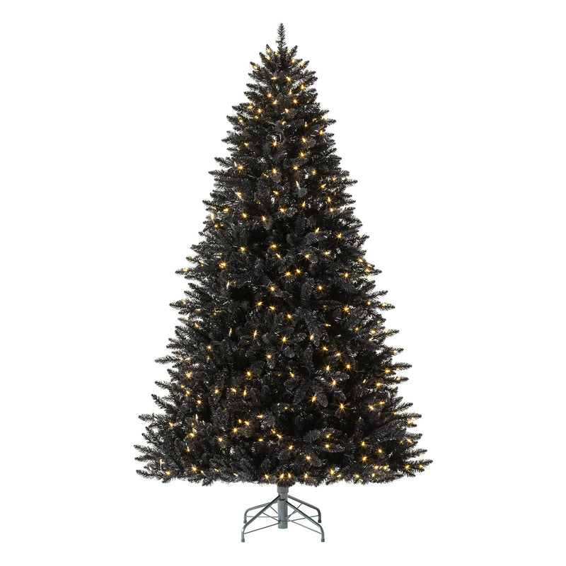 Luxe Black Beauty 7 Foot Artificial Prelit Christmas Tree with Stand (Used)