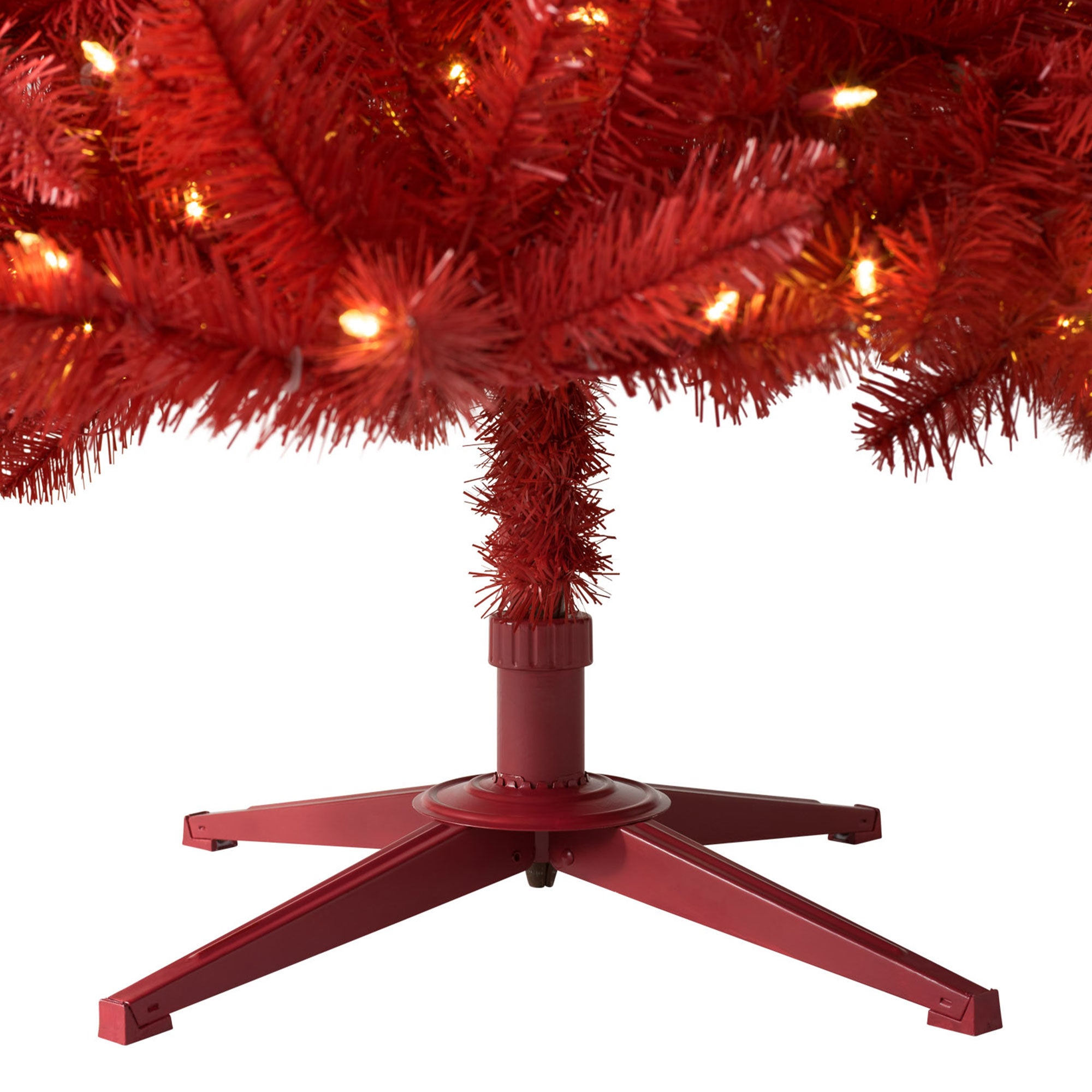 Treetopia Lipstick Red 5Ft Artificial Prelit LED Full Tree w/ Stand (Used) - VMInnovations