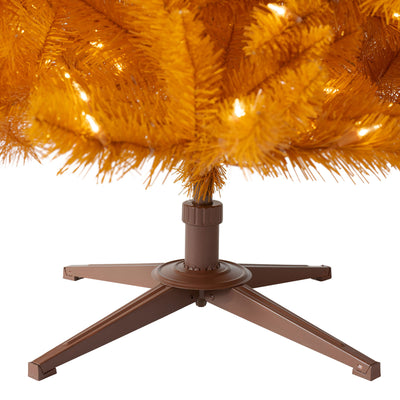 Treetopia 100% Orange 5ft Prelit LED Full Christmas Tree w/Stand(Used) - VMInnovations