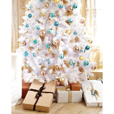Treetopia Winter White 7 Foot Full Artificial Unlit Christmas Holiday Tree