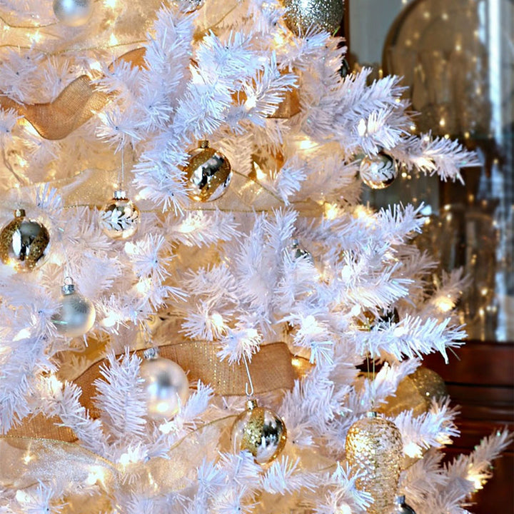 Treetopia Moonlight White 7 Foot Artificial Unlit Christmas Holiday Tree w/Stand - VMInnovations