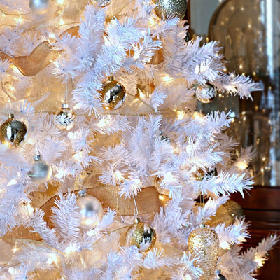 Treetopia Moonlight White 7 Foot Artificial Unlit Christmas Holiday Tree w/Stand - VMInnovations