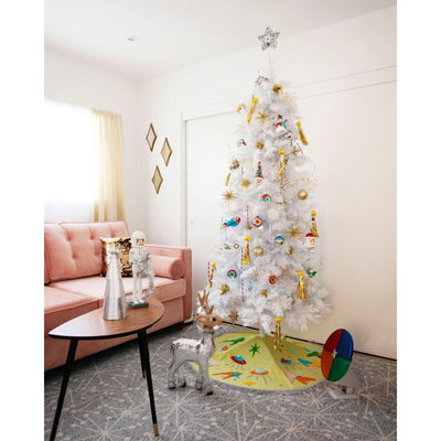 Treetopia Moonlight White 7 Foot Artificial Unlit Christmas Holiday Tree w/Stand - VMInnovations