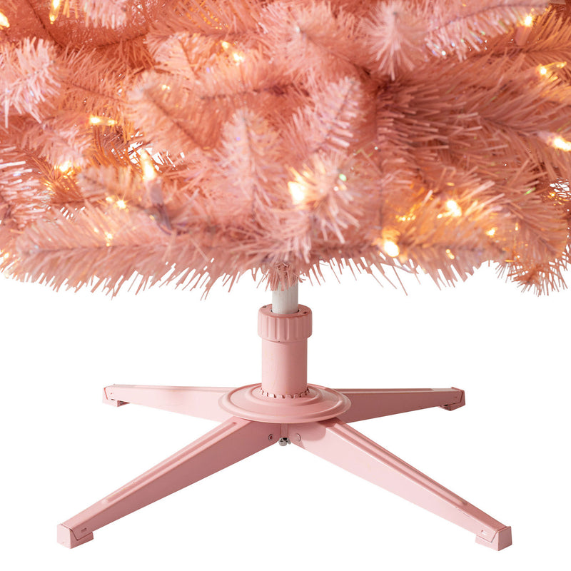 Treetopia Pretty in Pink 7 Foot Artificial Unlit Christmas Holiday Tree w/ Stand