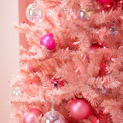 Treetopia Pretty in Pink 7 Foot Unlit Christmas Holiday Tree w/ Stand (Used)