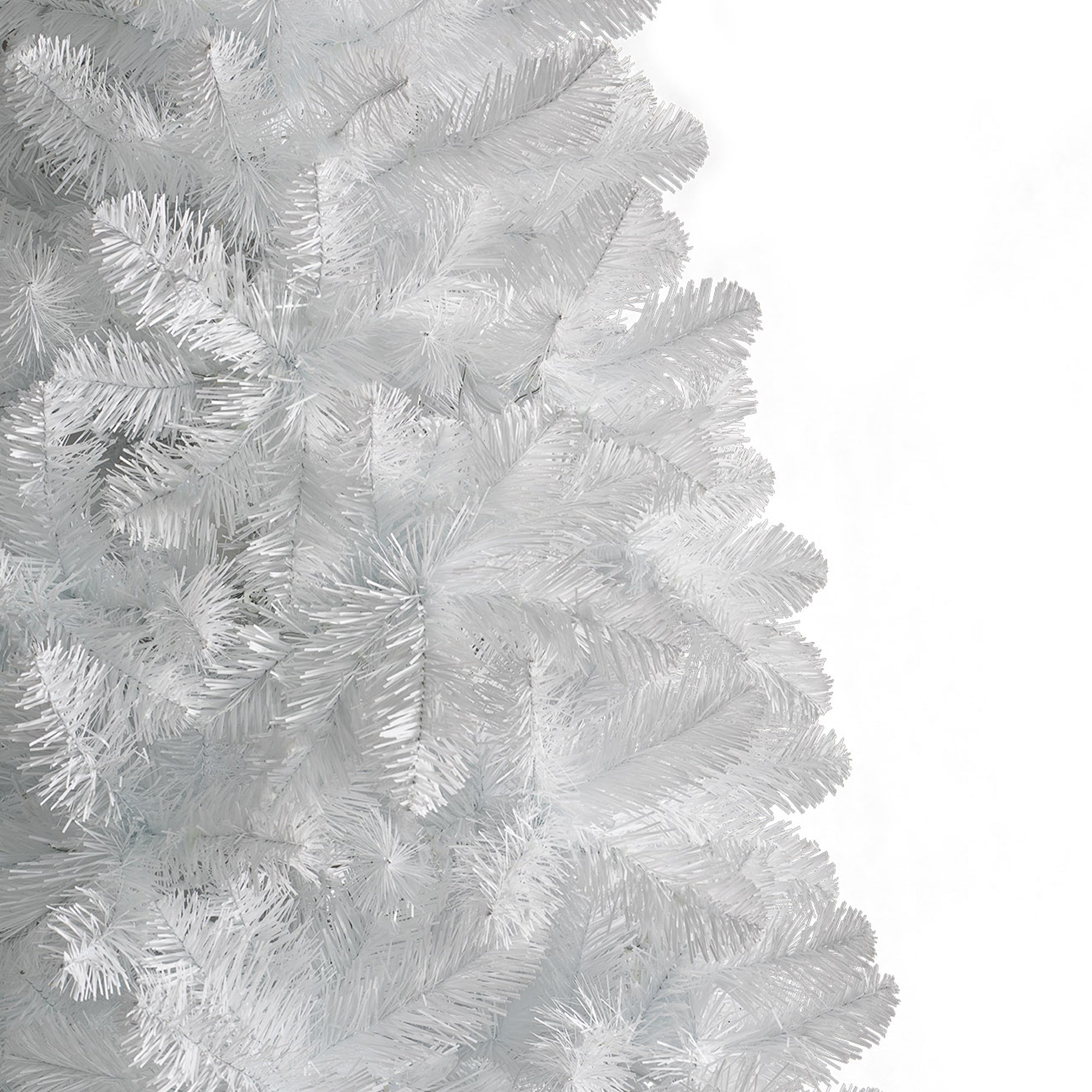 Treetopia All Snowed In White 8 Ft Artificial Prelit Slim Christmas Tree w/Stand - VMInnovations