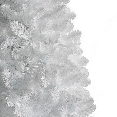 Treetopia All Snowed In White 8 Ft Artificial Prelit Slim Christmas Tree w/Stand - VMInnovations