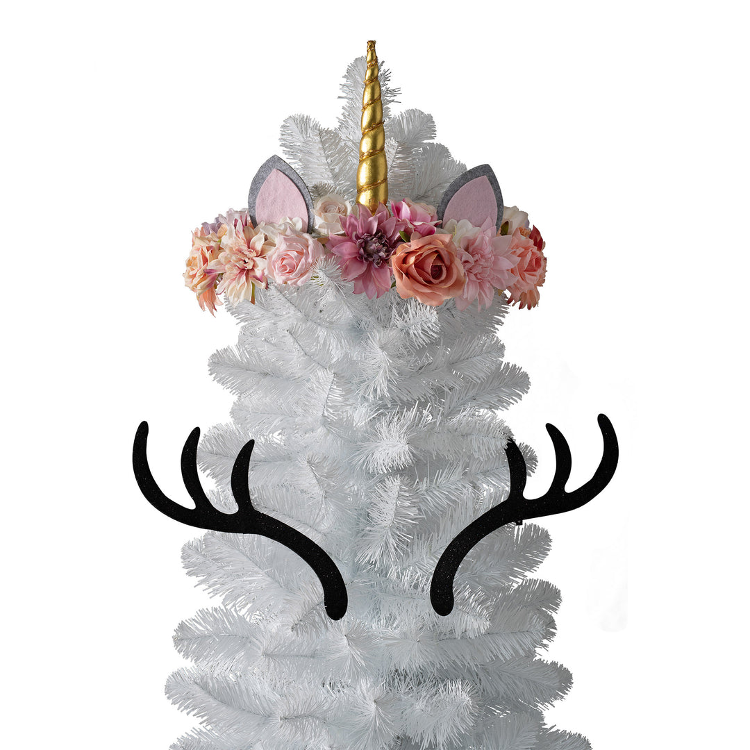 Treetopia All Snowed In White 8 Ft Prelit Slim Christmas Tree w/Stand (Open Box)