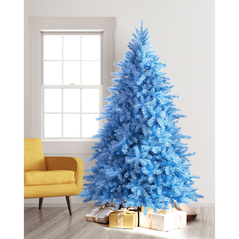 Blue 5 Foot Artificial Prelit Christmas Tree w/ Stand (Used)