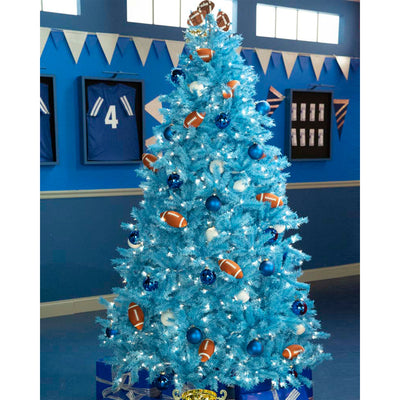 Treetopia It's Azure Thing Blue 6 Foot Artificial Prelit Christmas Tree w/ Stand
