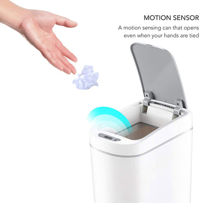 AMZ-7-2 1.8 Gallon Automatic Motion Sensor Compact Trash Can, (Open Box) - VMInnovations