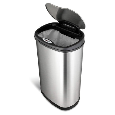 NINESTARS 13.2 Gal Motion Sensor Garbage Trash Can w/ Manual Mode (Open Box) - VMInnovations