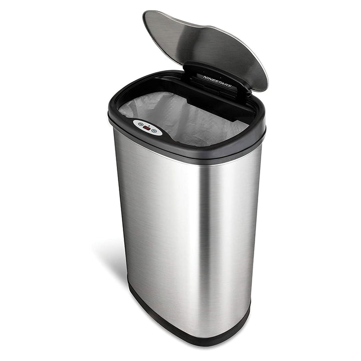 NINESTARS 13.2 Gal Motion Sensor Garbage Trash Can w/ Manual Mode (Open Box) - VMInnovations