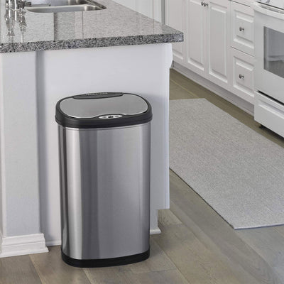 NINESTARS 13.2 Gal Motion Sensor Garbage Trash Can w/ Manual Mode (Open Box) - VMInnovations