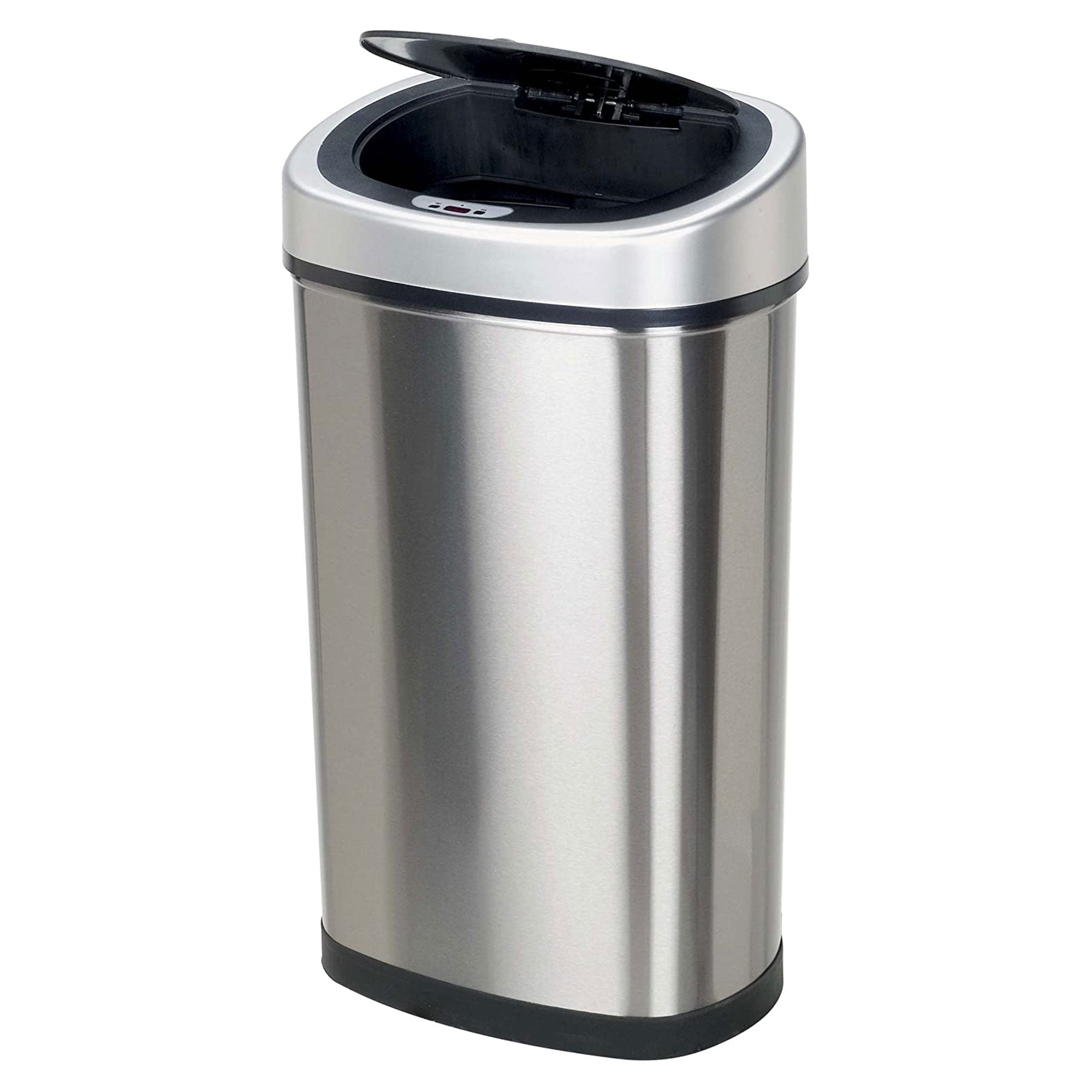 NINESTARS 13.2 Gallon Stainless Steel Motion Sensor Garbage Trash Can (2 Pack)