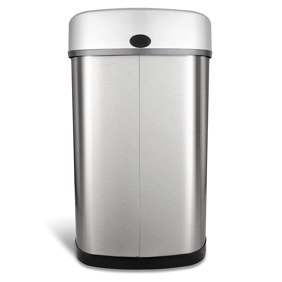 NINESTARS 13.2 Gal Steel Hands Free Motion Sensor Garbage Trash Can (Open Box)