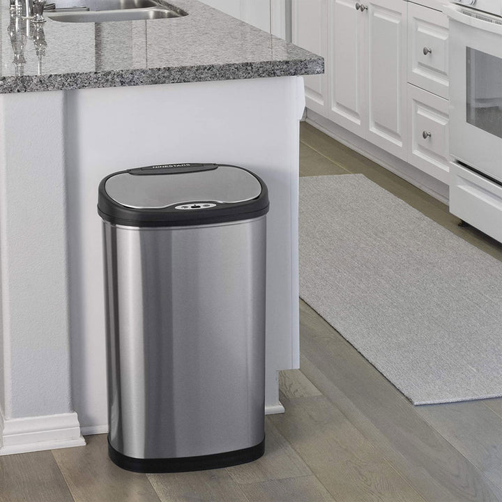 13.2 Gallon & 3.2 Gallon Dual Stainless Steel Motion Sensor Trash Cans (Used) - VMInnovations
