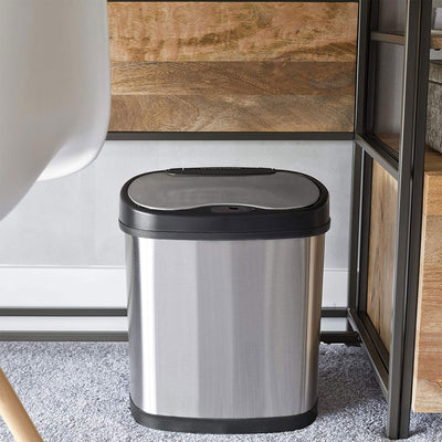 13.2 Gallon & 3.2 Gallon Dual Stainless Steel Motion Sensor Trash Cans (Used) - VMInnovations