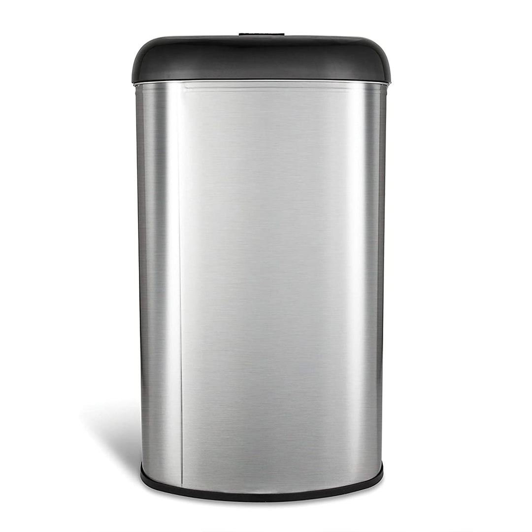 NINESTARS 13 Gal Stainless Steel Semi Round Open Top Trash Can (Open Box) - VMInnovations