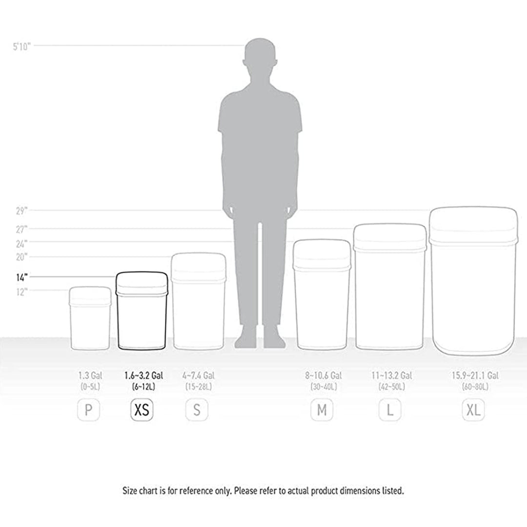 NINESTARS 13 Gal Stainless Steel Semi Round Open Top Trash Can (Open Box) - VMInnovations