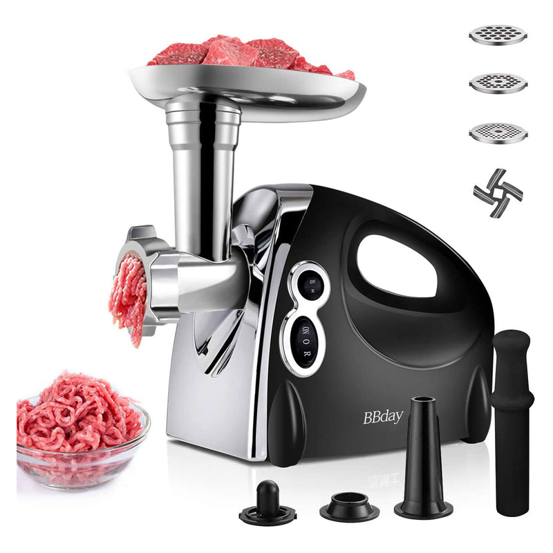 BBday Electric Multifunctional Meat Grinder with 3 Grinding Plates & Sausage Kit