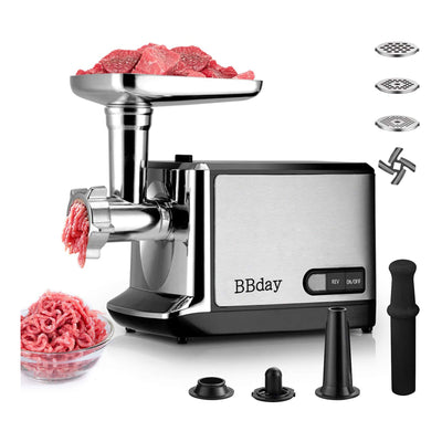 BBday Multifunction Stainless Steel Electric Meat Grinder and Sausage Stuffer
