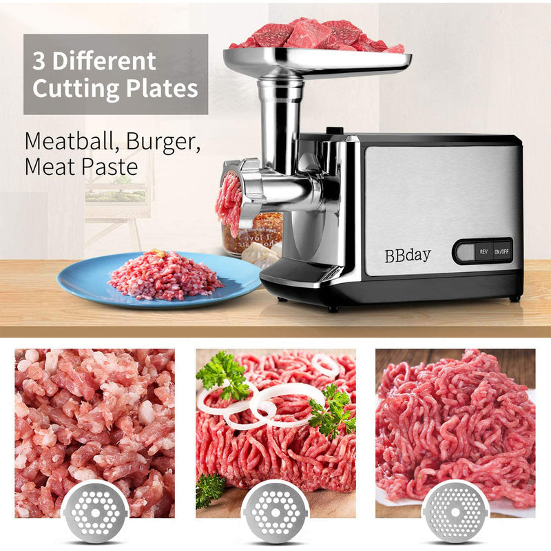 BBday Multifunction Stainless Steel Electric Meat Grinder and Sausage Stuffer